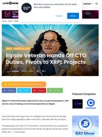 Ripple Veteran Hands Off CTO Duties, Pivots to XRPL Projects | Live Bitcoin News