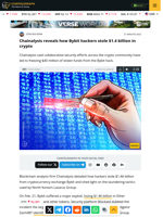 Chainalysis reveals how Bybit hackers stole $1.4 billion in crypto