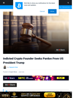 Indicted Crypto Founder Seeks Pardon From US President Trump | Bitcoinist.com