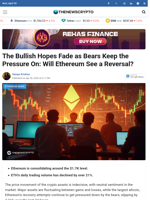 The Bullish Hopes Fade as Bears Keep the Pressure On: Will Ethereum See a Reversal?