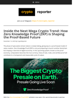 Inside the Next Mega Crypto Trend: How Zero Knowledge Proof (ZKP) is Shaping the Proof-Based Future
