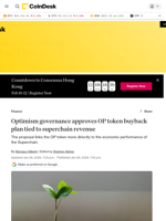 Optimism governance approves OP token buyback plan tied to superchain revenue