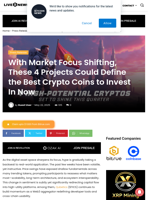With Market Focus Shifting, These 4 Projects Could Define the Best Crypto Coins to Invest In Now | Live Bitcoin News