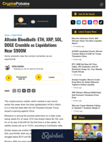 Altcoin Bloodbath: ETH, XRP, SOL, DOGE Crumble as Liquidations Near $900M