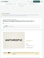 Anthropic could begin marketing its IPO the week of Nov. 9