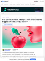 Ethereum Price Analysis: 10% Bounce Hope Rise As Whales Buy
