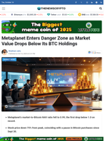 Metaplanet Enters Danger Zone as Market Value Drops Below Its BTC Holdings - TheNewsCrypto