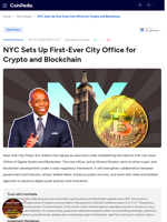 NYC Sets Up First-Ever City Office for Crypto and Blockchain
