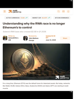 Understanding why the RWA race is no longer Ethereum’s to control - AMBCrypto