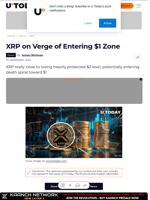 XRP on Verge of Entering $1 Zone
