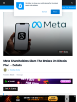 Meta Shareholders Slam The Brakes On Bitcoin Plan - Details