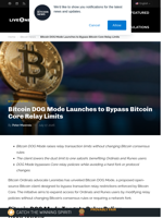 Bitcoin DOG Mode Bypasses Core Relay Limits.