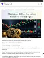 Bitcoin near $68K as fear spikes: Santiment sees buy signal - CoinJournal