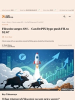 Filecoin surges 68% amid DePIN Day hype and GSR partnership