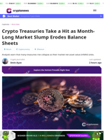 Crypto Treasuries Take a Hit as Month-Long Market Slump Erodes Balance Sheets