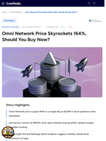 Omni Network Price Skyrockets 164%, Should You Buy Now?