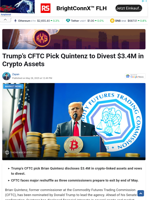 Trump’s CFTC Pick Quintenz to Divest $3.4M in Crypto Assets - TheNewsCrypto