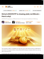 Strive’s DGCR ETF is chasing yield, not Bitcoin - Here's why! - AMBCrypto