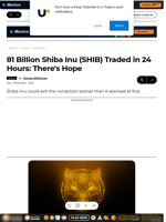 81 Billion Shiba Inu (SHIB) Traded in 24 Hours: There's Hope - U.Today