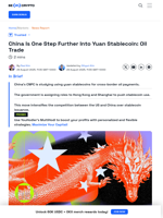 China Is One Step Further Into Yuan Stablecoin: Oil Trade - BeInCrypto
