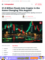 $1.9 Billion Floods Into Crypto: Is the Game Changing This August? - Coinspeaker