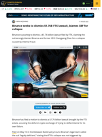 Binance seeks to dismiss $1.76B FTX lawsuit, blames SBF for collapse