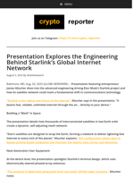 Presentation Explores the Engineering Behind Starlink’s Global Internet Network