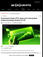 Polymarket Seeks CFTC Nod to Bring Main Exchange to US