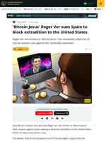 Roger Ver Files Lawsuit, Attempts to Block US Extradition