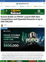 KuCoin Builds on PROOF Launch With New Competitions and Expanded Rewards of up to USD 500,000 - TheNewsCrypto