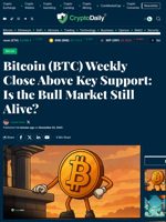 Bitcoin (BTC) Weekly Close Above Key Support: Is the Bull Market Still Alive? - Crypto Daily