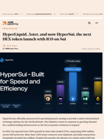 HyperLiquid, Aster, and now HyperSui, the next DEX token launch with ICO on Sui - AMBCrypto