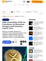 XRP Overtakes ETH on Coinbase as Revenue Surges and Futures Catch Fire – Exchanges Bitcoin News