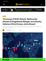 Thumzup (TZUP) Stock: Rebounds Ahead of DogeHash Merger as Industry Veteran Chris Ensey Joins Board