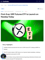 First-Ever XRP Futures ETF to Launch on Nasdaq Today