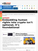 Embedding human rights into crypto isn’t optional, it’s foundational - The Crypto News Wire