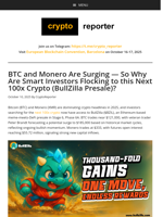 Next 100x Crypto are BTC, XMR, and BZIL