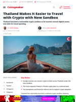 Thailand Makes It Easier to Travel with Crypto with New Sandbox - Coinspeaker