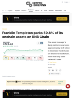Franklin Templeton parks 59.8% of its onchain assets on BNB Chain