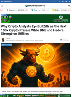 Why Crypto Analysts Eye BullZilla as the Next 100x Crypto Presale While BNB and Hedera Strengthen Utilities