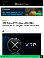 XRP Price: ETF Inflows Hit 2026 Record as $2 Target Comes Into View - CoinCentral