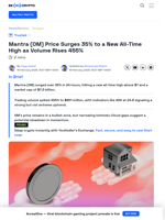 Mantra (OM) Price Hits New Highs as Price Soars 35%