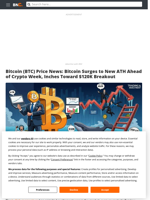 Bitcoin (BTC) Price News: Bitcoin Surges to New ATH Ahead of Crypto Week, Inches Toward $120K Breakout - Brave New Coin