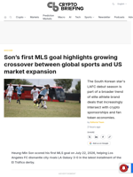 Son's first MLS goal highlights growing crossover between global sports and US market expansion