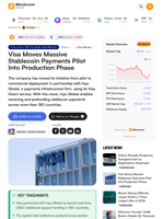 Visa Moves Massive Stablecoin Payments Pilot Into Production Phase