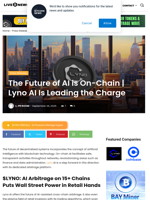 The Future of AI is On-Chain | Lyno AI Is Leading the Charge | Live Bitcoin News