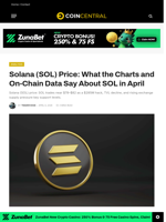 Solana (SOL) Price: What the Charts and On-Chain Data Say About SOL in April - CoinCentral