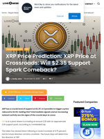 XRP Price Prediction: XRP Price at Crossroads: Will $2.35 Support Spark Comeback? | Live Bitcoin News