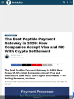 The Best Peptide Payment Gateway in 2026: How Companies Accept Visa and MC With Crypto Settlement - TechBullion