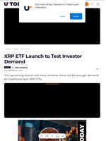 XRP ETF Launch to Test Investor Demand - U.Today